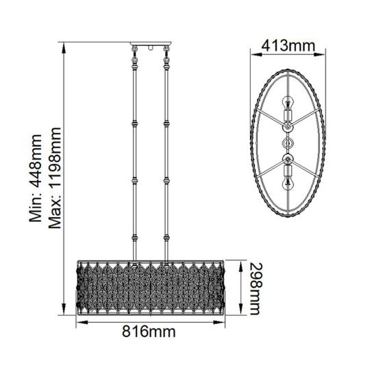 luxus kruhovy elegantny antikovany strieborny kristal velky luster lampa kristalova lampa kristalove sklo stredomorska predsien klasicke osvetlenie chodba obyvacka spalna nizka svetla vyska 2.jpg